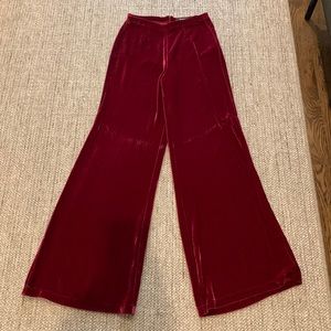 Reformation red velvet pants